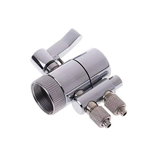 Zawór, zawór odcinający, Drop Shipping Filtr do wody Kran Podwójny zawór przełączający M22 do 1/4" Mosiądz chromowany