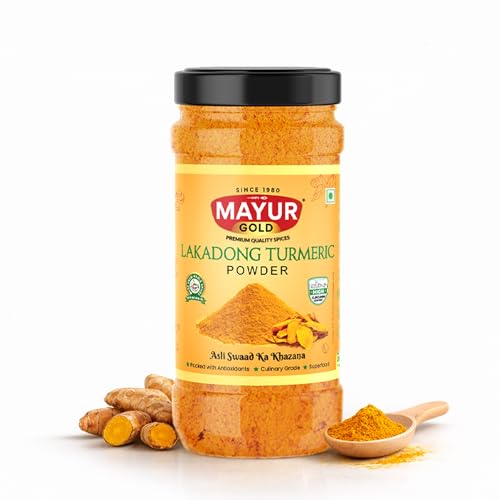 Image of Mayur Gold Lakadong Turmeric Powder (200gm), High Curcumin Certified (8-12%) 100% Pure & Chemical Free Haldi, Sourced From Meghalaya - Sun-Dried & Hand-Harvested Culinary Grade Spice