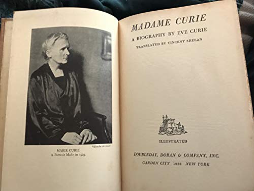 Madame Curie A Biography by Eve Curie translate... B012YC43FY Book Cover