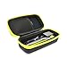 Case for OneBlade Trimmer Shaver, EVA Hard PU Leather Cover Case Travel Storage Organizer Carrying Bag for QP2520/90 QP2520/70 QP2630/70, Black