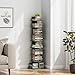 TUTOTAK Bookshelf, 8-Tier Bookcase, Narrow Spine Book Shelf for Small Space, Corner Standing Shelf for Living Room, Office, Study, Entryway, Olive Green BS06BOG008