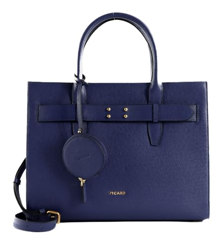 Sac shopper Picard Cuir grand sac à main bleu royal Chic Way bandoulière