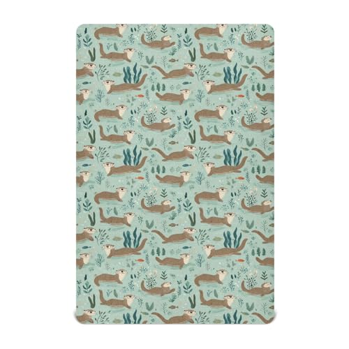 Baby Crib Sheet Otter Animal Crib Mattress for Boys and Girls Playard Sheet Soft Breathable Fitted Baby Mattress Cover 52x28in