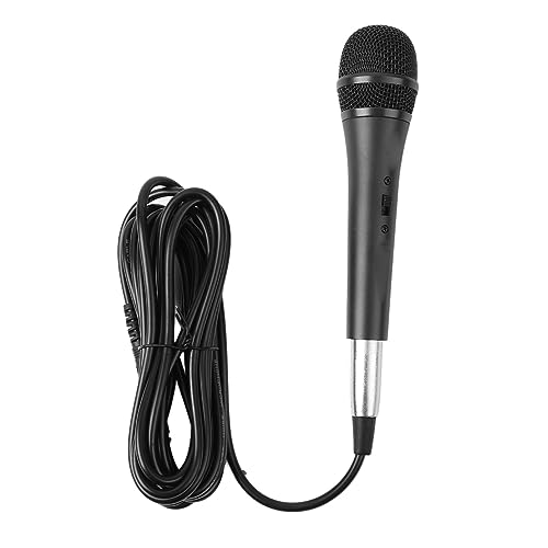 Jectse Microfono Cablato Portatile, Microfono per Voce Dinamico con Cavo Schermato a Doppio Nucleo, Microfono per Voce in Lega di Alluminio con Rete in Acciaio Antiurto, per (Cavo da