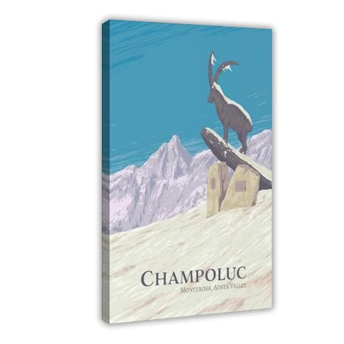 Toile Champoluc station de ski : le cadeau idéal pour fan de montagne