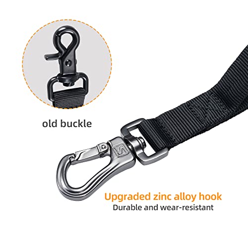 Excellent Elite Spanker Military Bungee Dog Leash Elastic Leads Rope With 2 Padded Control Handle For Medium And Small Dogs (Black) #TOP3