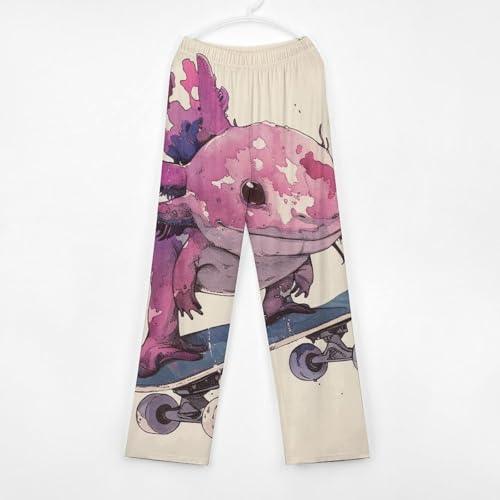 Violet Axolotl SkateboardingChildren's Casual Pajamas110CM2