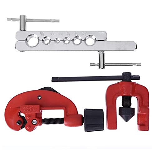 Lysee 3D Printer Parts & Accessories - 3Pcs Copper Tube Expander Reamer Ditator Refrigerator Air Conditioning Repair Tools Flaring Kit Set Car Repair Hand Tool Set - (Color: Red)