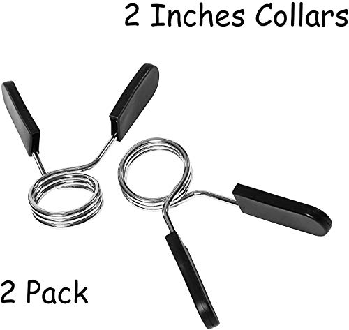 2 Pcs Spring Clip Collars, 2-Inch (50Mm) Barbell Exercise Collar Clamps For Olympic Weight Bar Dumbbells Gym Fitness Training Weight Lifting Equipment #TOP1