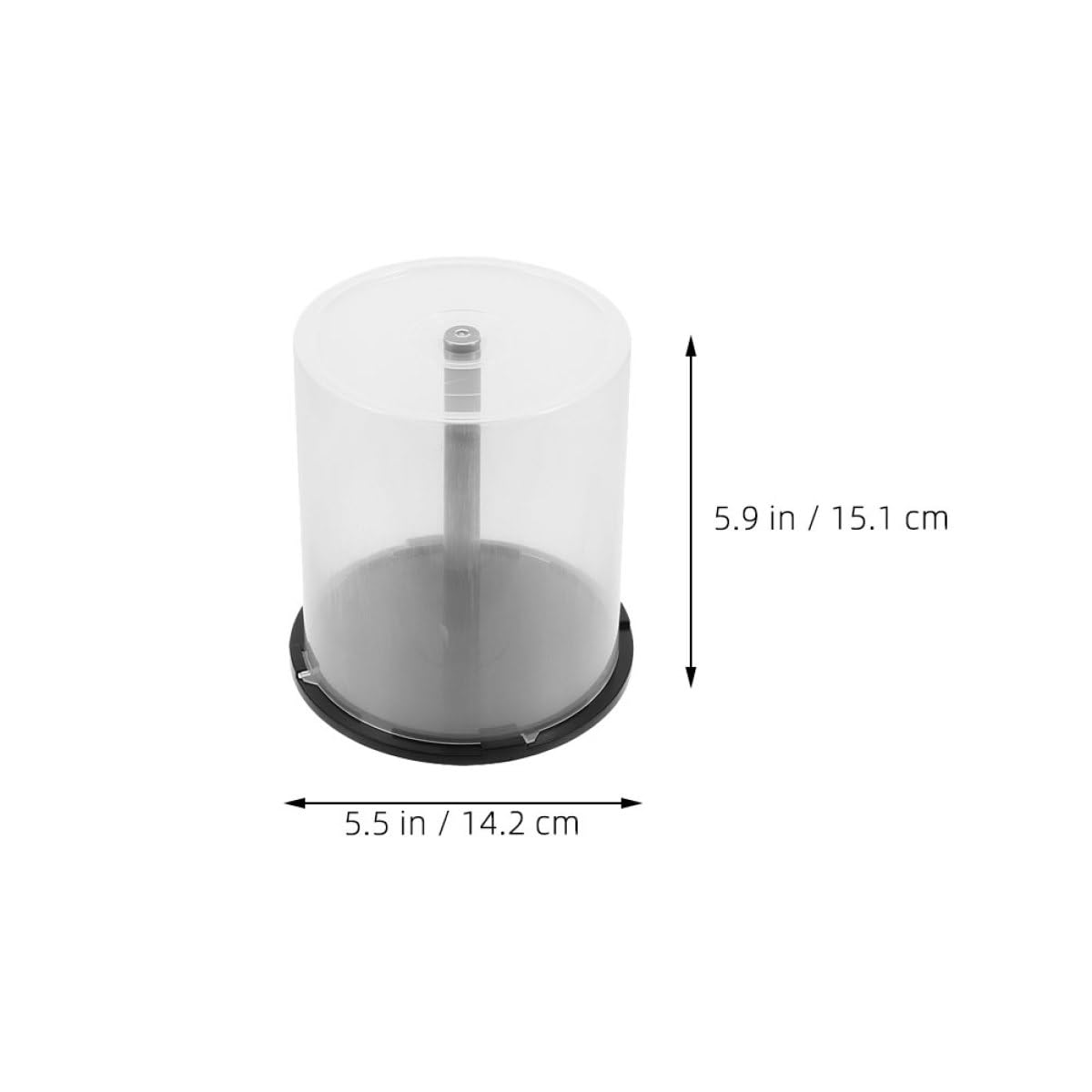 Didiseaon Contenitori per Dvd in Plastica Pp 5 Pezzi Capacità 100 Dischi Design Trasparente Minimalista per Organizzazione CD in Ufficio e Casa