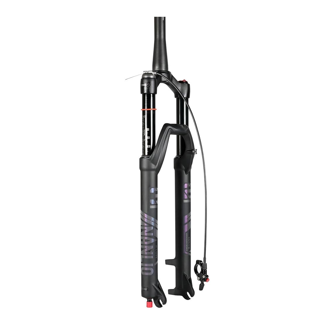 Mountain Bike Suspension Forks 26/27.5/29inch,Air Front Forks 1-1/8" Tapered Disc Brake QR 9x100mm,Bicycle Fork 140mm Travel,Rebound Adjustment,Manual/Remote Lockout,for MTB Road(Remote,26inch)