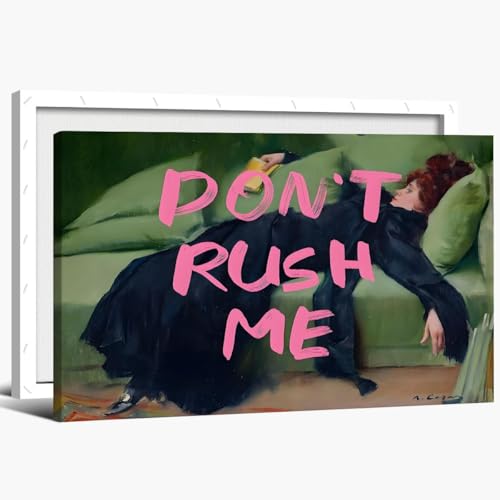 Vintage Maximalist Wall Art Large Eclectic Aesthetic Print Dont Rush