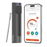 Meatmeet S Pro Termometro per carne con Bluetooth, 6 sensori di temperatura funzionano simultaneamente, precisione ±0,1°C, monitoraggio tramite app con allarme, IP69 impermeabile e resistente all'olio