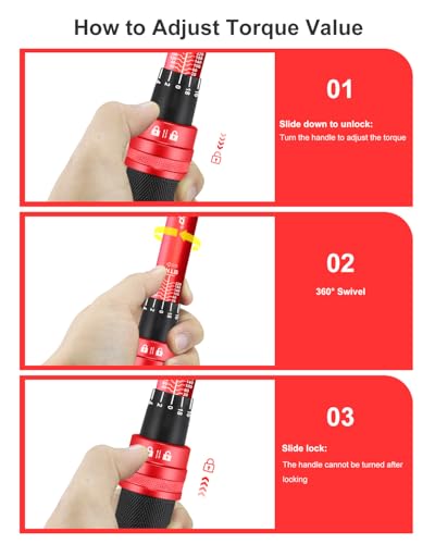 Image of ATsafepro 3 /8 torque wrench 20-240 in.lb, Inch Pound Torque Wrench Set with Extension & 3 /8 inch to 1 /4 inch Adapter - ±3% Accuracy, Dual-Direction 72-Tooth for Bike, Motorcycle, Car & Engine Maintenance