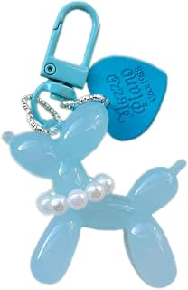 BeeGift Jelly Balloon Dog Design Keychain，Cute Colorful Key Chain Accessories Backpack Pendant for Women