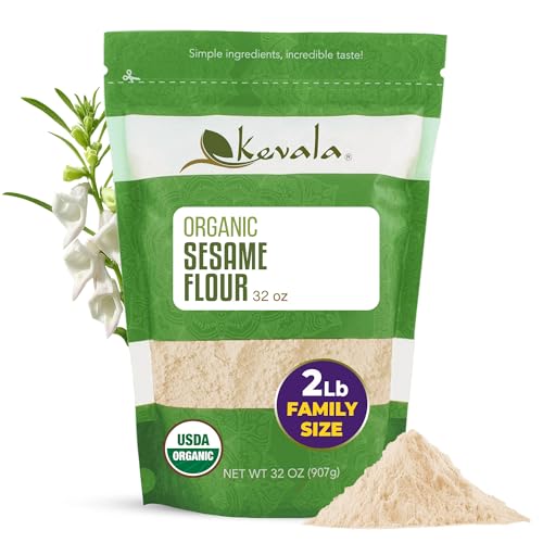 Kevala Organic Sesame Flour – Gluten Free, Making Bread, From Non GMO Seeds, All Purpose, Vegan, Baking and Cooking, 2 lb, 32 oz