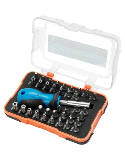 ROTATION 38点ビットセット 1/4インチビットドライバー クロムバナジウム鋼製 マルチトルク/フィリップス/トルクス/トライウィング/六角/スタービット