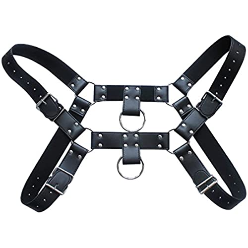 Image of Men's Faux Leather Body Chest Harness Belt Shoulder Cage Belt Party Costume
