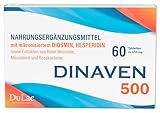Dulac – Dinaven 500, Nahrungsergänzung für Schwere und Geschwollene Beine, 60 Tabletten, für Venen und Lymphdrainage Beine, Ideal bei Krampfadern, mit Diosmin und Hesperidin, Made in Italy