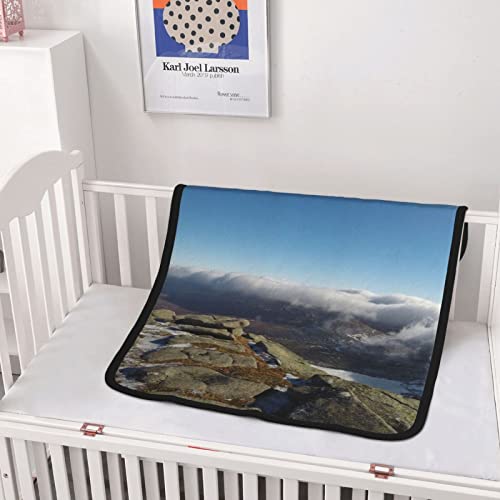 Couverture flanelle lit canapé bureau Mountain Peak Top durable