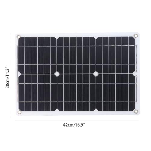 Placa solar flexible 20w kit portátil con salida USB 5v y DC 3