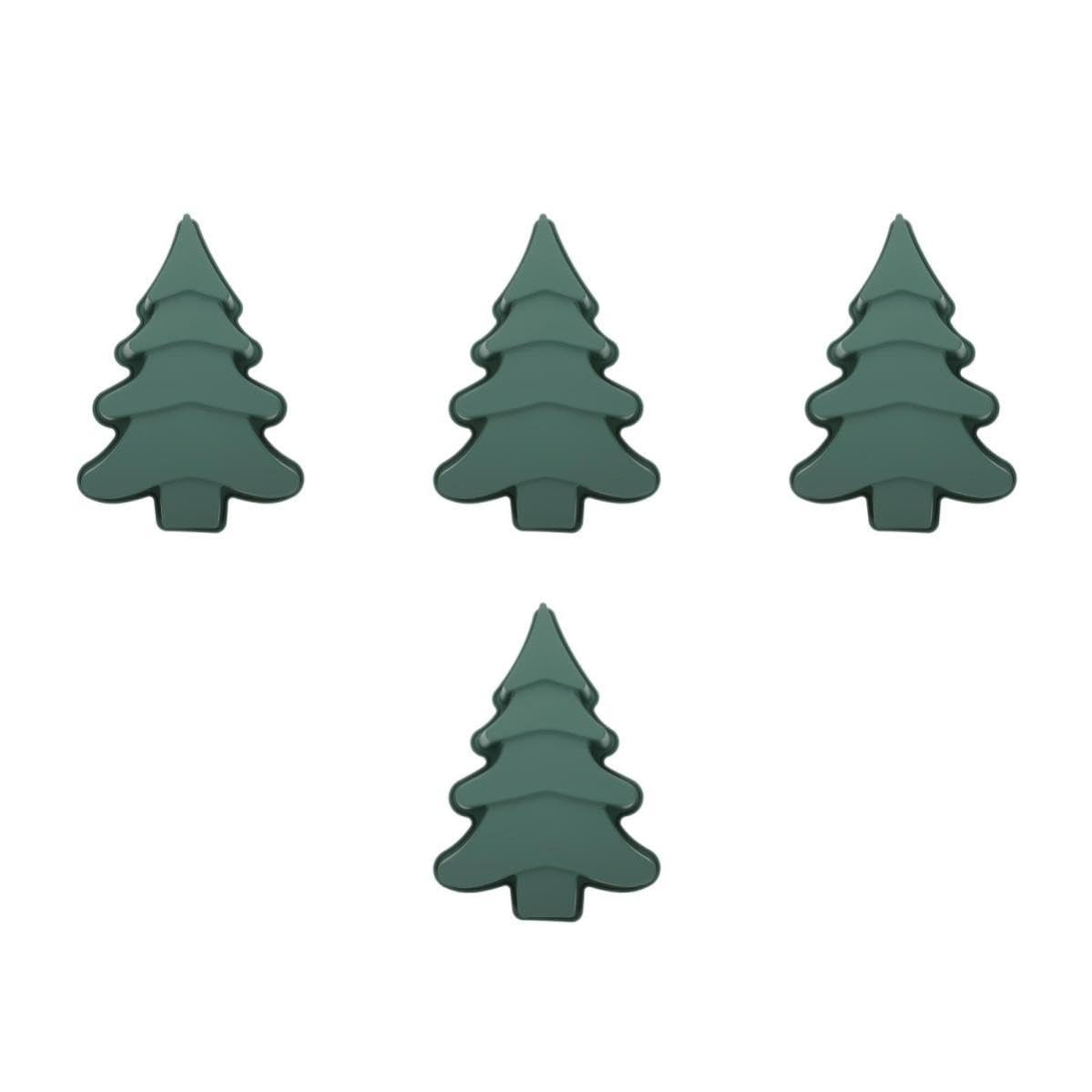 NOLITOY 4 Piezas Molde de Silicona Árbol de Navidad Verde para Pastel