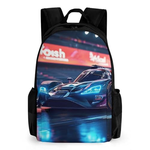QPIRINMEX - QPIRINMEX Personnalisé En 3D Sac À Dos Voiture de sport Enfants, Léger CArtable Science Fiction Garçons Filles Collège Primaire Imperméable Sac A Dos Scolaire Pour Adolescents Voyage Loisir