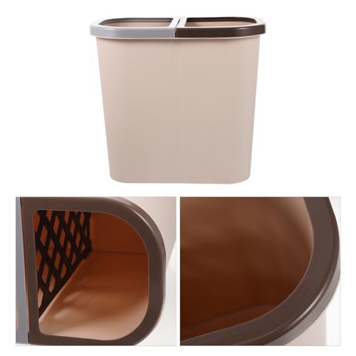 Image of PRETYZOOM Small Trash Can, Dual Trash and Recycling Bin, Plastic Waste Paper Trash Can for Desktop and Kitchen Countertop, Small Garbage Can for Home, Offce