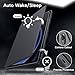 JETech Rotating Case for Samsung Galaxy Tab S10 Lite / S10 FE / S9 FE 10.9-Inch / S9 11-Inch with S Pen Holder, 360 Degree Rotation Protective Stand Cover Clear Back, Auto Wake/Sleep (Gray)