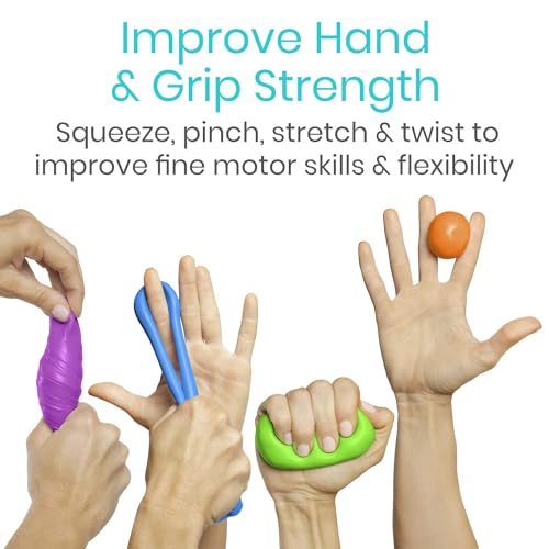 Vive Exercise Putty (4-Pack) - Therapeutic, Occupational and Therapy Tool - Thinking and Stress - Finger, Hand Grip Strength Exercises - Extra Soft, Soft, Medium, Firm Sensory Kit - Squeezable Ball - Image 3