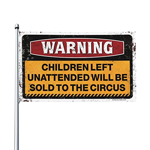 Drapeau du cirque humour pour jardin familial : décoration extérieure amusante grand format
