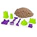 Kinetic Sand Beach Sand Kingdom Playset with 3Lbs of Beach Sand, includes Molds and Tools, Play Sand Sensory Toys for Kids Ages 3 and Up