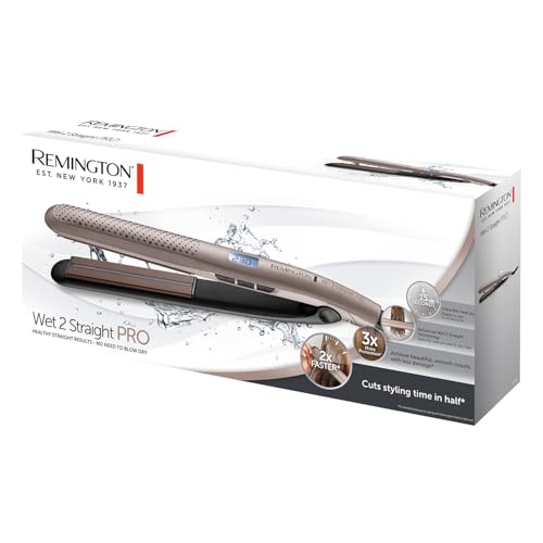 Remington Wet2Straight Pro Hair Straightener - Excl Venting System removes excess water - no need to blow dry. - Moisture sensor- adjusts the temperature of the plates each pass, Up to 230°C, S7970 - Image 8