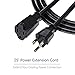StarTech.com 25 ft Power Extension Cord - NEMA 5-15R to NEMA 5-15P - 16 AWG Power Extension Cable Cord - 125 Volts at 13 Amps - SJT - 25ft (PAC10125)