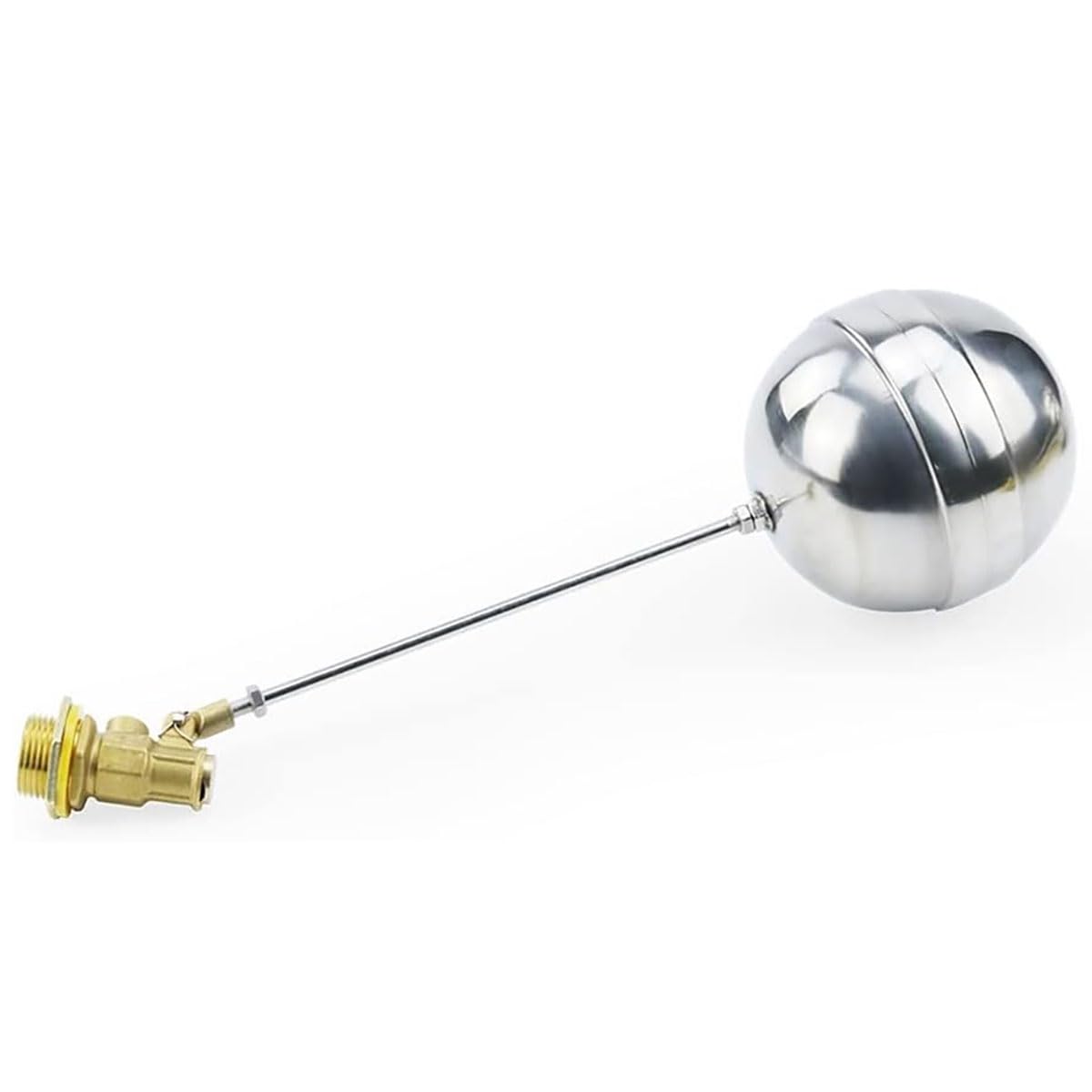 Float Valve 1 Pcs Stainless Steel Floating Ball Float Valves 1/2'' 3/4'' 1'' Water Tank Floating Ball Valve SS201 Stem Flow Control Cistern/Expansion Tanks(1/2')