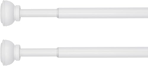 Miniatura 14 de KXLife Paquete de 2 barras de cortina de tensión de resorte, barra decorativa de tensión de 1/2 pulgada para ventana, barra de café bronce, (22-36)