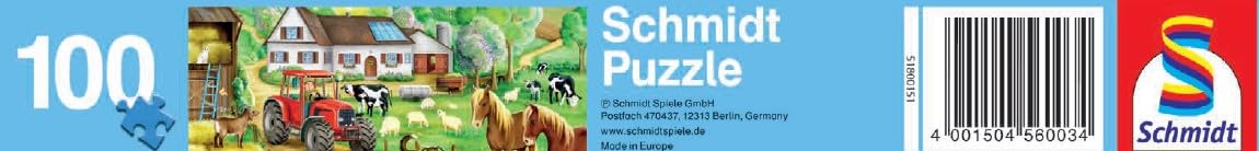 Schmidt- Allegra Fattoria Puzzle, 100 Pezzi, Multicolore, 56003