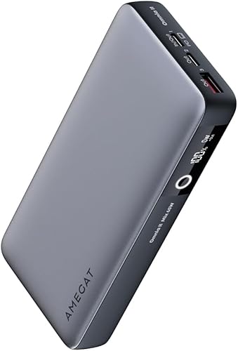 Banco de energía de 20000 mAh, cargador portátil de carga rápida de 65 W, USB C, 3 puertos PD 3.0, pantalla digital para MacBook, iPad Pro, iPhone
