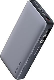 20000mAh Power Bank, 65W Fast Charging Portable Charger USB C 3-Port PD 3.0 Digital Display Battery Pack for MacBook, iPad Pro, iPhone 17/16/15/14/13/12 Series, Samsung, Steam Deck, AirPods