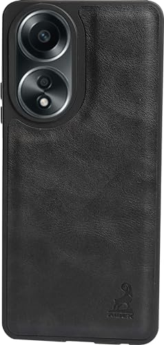 Image of AIBEX Shield Back Cover Case Compatible with Oppo A58 4G Back Cover | Flexible Vegan Leather | Full Camera Protection | Raised Edges | Super Soft-Touch | Bumper Case