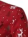 JOGAL Men's Christmas Shirts Santa Claus Party Long Sleeve Button Down Shirts Red X-Large