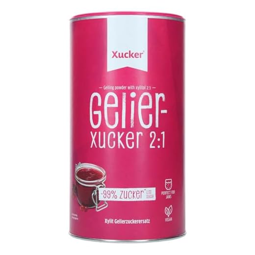 Xucker Gelierxucker 2:1 zuckerarmer Gelierzucker-Ersatz - Gelierzucker Alternative für saure Früchte mit Xylit Birkenzucker I Veganer Gelierxucker von Xucker zum Kochen von Marmelade & Gelees
