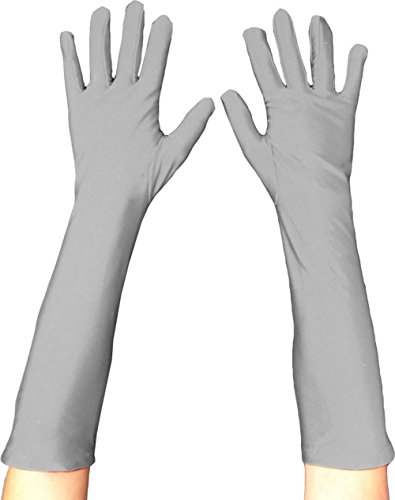 TV Store Superhero Long Costume Gloves (Grey)