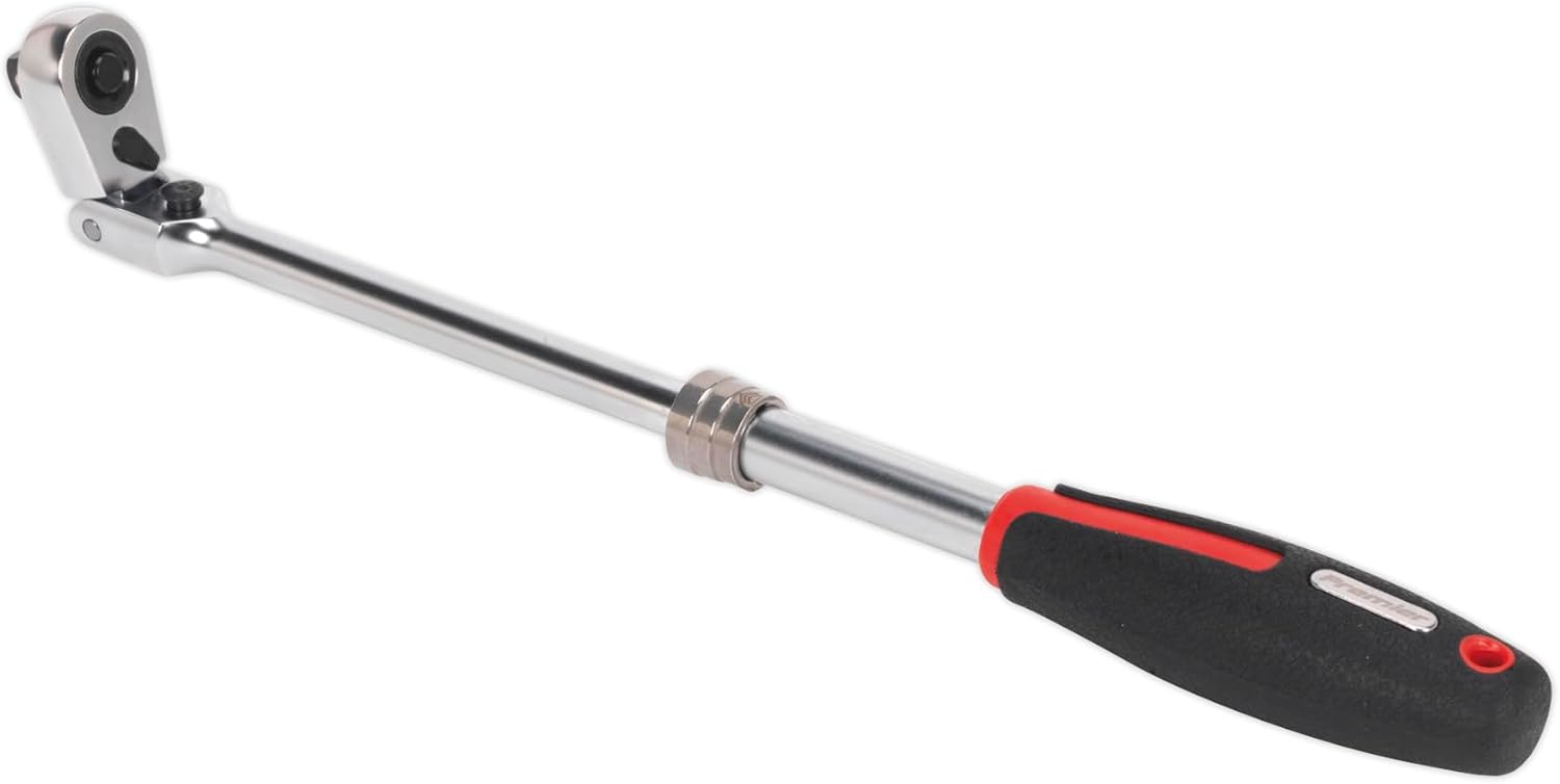 Sealey AK8983 Ratchet Wrench 3/8" Sq Drive Flexi-Head Extendable Platinum Series