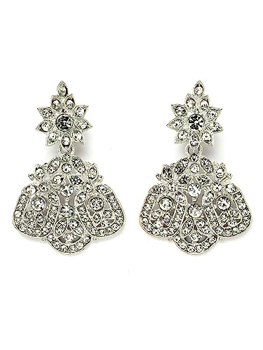 Rhodium Plated AD Stones Choker Necklace Set with Earring and Maangtika