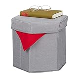 beistellhocker garten Dekorativ: Schlicht-funktionales Design des Hockers fügt sich in jede Einrichtung - In hellem Grau