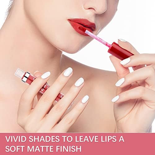 Matte Liquid Lipstick 6 Colors - Waterproof Liquid Lipsticks Makeup Set - Long Lasting Lip Gloss for Lip Makeup, Women and Girls