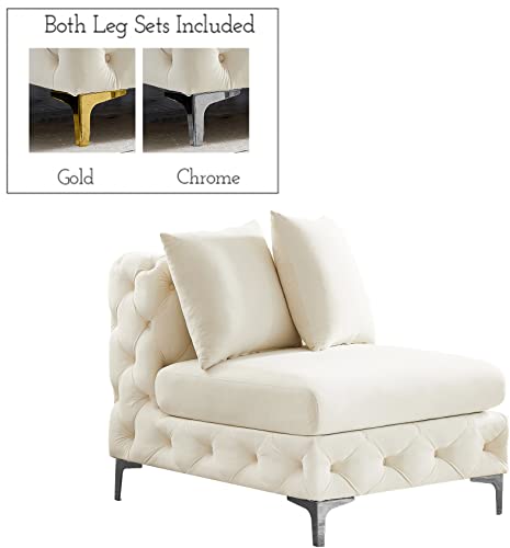 Sillón Modular Terciopelo Crema miniatura 4