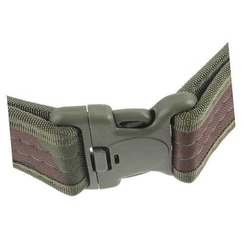 BESPORTBLE 1Pc Men's Outdoor Waistband Belt with Quick Release Buckle Army Green Oxford Cloth Sports Utility Belt for Mountain Climbing and Everyday Use2