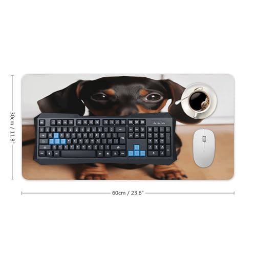 Cute Wiener Sausage Dog Desk Pad Large 12" X 24" miniatura 2